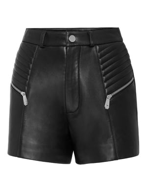 Pantalones Cortos De Cuero