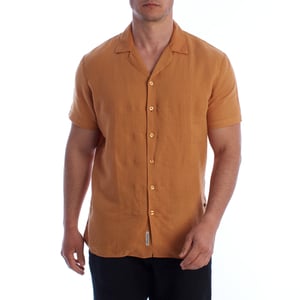Camisa de lino de manga corta para hombre HS24MCA14