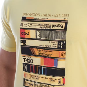 Camiseta de Algodón Gráfica de Manga Corta para Hombre HS24MTS24