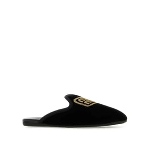 Mules Sin Talón Bordados con Logo de Miu Miu