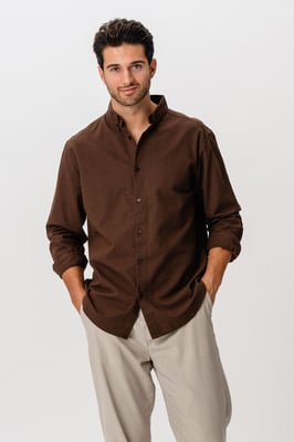 Camisa de Lino - Café