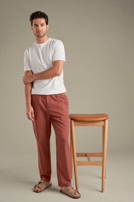 Pantalones de Lino - Terracota