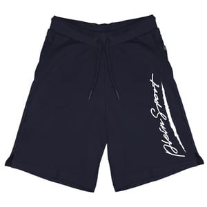Plein Sport pantalones cortos en azul marino con logo de firma grande