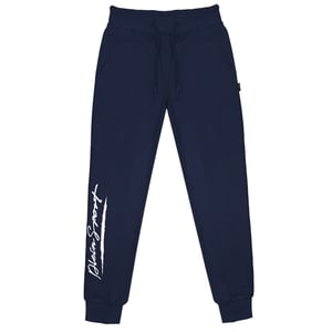 Pantalones deportivos azul marino con logo grande de Plein Sport