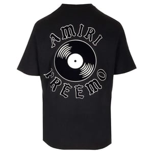 Camiseta negra con logotipo de Amiri Premier Records