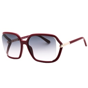 Gafas de sol Tom Ford con montura fucsia brillante y degradado ahumado