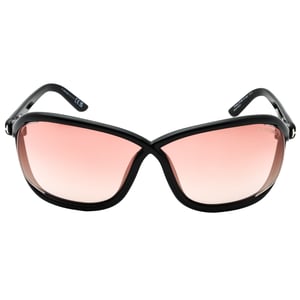 Gafas de sol Tom Ford con lentes de terciopelo y espejo en negro brillante