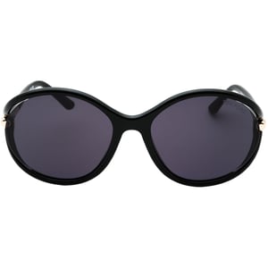 Gafas de sol Tom Ford con lentes ahumadas oscuras y negras brillantes