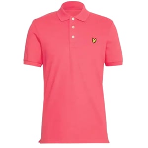 Polo liso rosa eléctrico de Lyle & Scott