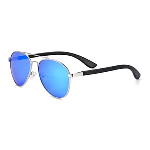 Gafas de sol polarizadas Earth Wood Sayulita - Marrón oscuro/azul