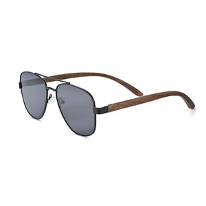 Gafas de sol polarizadas Earth Wood Kotor - Marrón oscuro/Negro