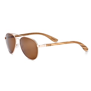 Gafas de sol polarizadas Earth Wood Sayulita - Cebra/Marrón