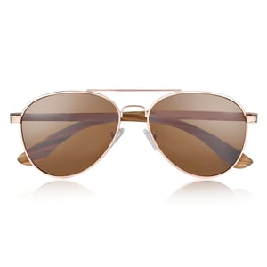 Gafas de sol polarizadas Earth Wood Sayulita - Cebra/Marrón