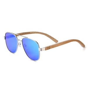Gafas de sol polarizadas Earth Wood Kotor - Bambú/Azul