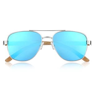 Gafas de sol polarizadas Earth Wood Kotor - Bambú/Azul