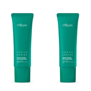 skinChemists Serie Juventud Crema Hidratante de Día con Caviar Verde 50 ml x 2 Paquete Dúo