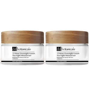 Dr Botanicals Crema Hidratante Nocturna de Té Verde 12 Horas 50ml x 2 Paquete Dúo
