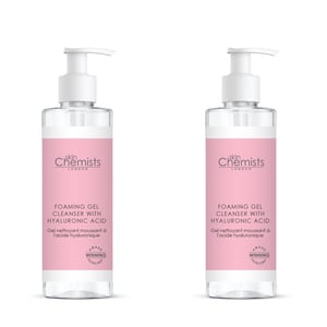 skinChemists Gel Limpiador Espumoso con Ácido Hialurónico 200ml x 2 Paquete Dúo