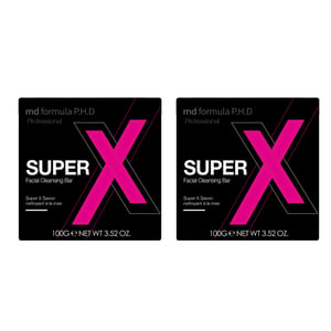 MD Formula Super X Barra de Limpieza Facial 100g x 2 Paquete Dúo