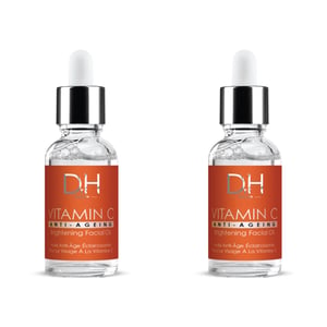 Dr H Aceite Facial Iluminador con Vitamina C 30ml x 2 Paquete Dúo