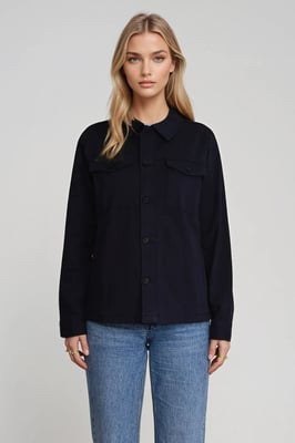 Sobrecamisa de sarga - Azul marino