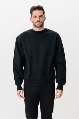 Cuello redondo pesado - Negro
