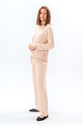 Camisa a rayas - Beige