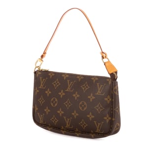 Louis Vuitton Accessory Pouch  en Marrón Lona recubierta