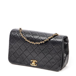 Chanel CC Turn Lock Mademoiselle Full Flap  en Negro Piel de becerro