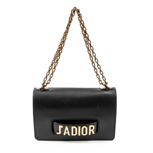 Dior J'Adior Chain Flap Bag  en Negro Piel de becerro