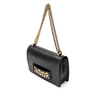 Dior J'Adior Chain Flap Bag  en Negro Piel de becerro