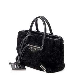Balenciaga Mini Papier A4 Tote  en Negro Lienzo