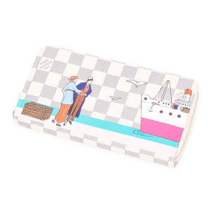 Louis Vuitton Ltd. Ed. Transatlantic Zippy Wallet  en Marfil/Rosa Lona recubierta