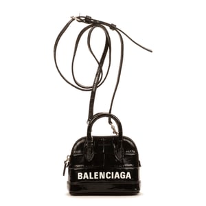 Balenciaga Mini Ville Top Handle Crossbody  en Negro Piel de becerro
