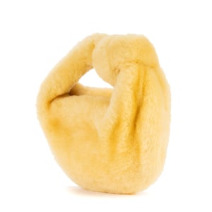 Bottega Veneta Mini Jodie Knot Hobo  en Amarillo Piel de becerro