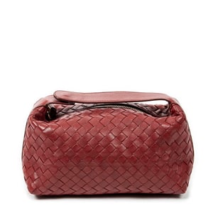 Bottega Veneta Mini Pochette Bag  en Rojo Piel de becerro