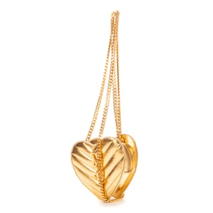 Yves Saint Laurent Heart Mini  en Oro Piel de becerro