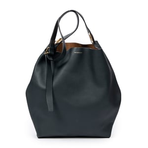 Burberry Large Eyelet Grommet Hobo Bag  en Verde oscuro Piel de becerro