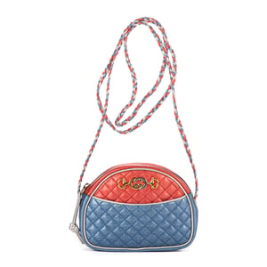 Gucci Trapuntata Camera  en Azul/ Rosa/Gris Piel de becerro