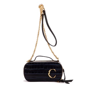 Chloé Eyewear Mini en Azul marino Piel de becerro