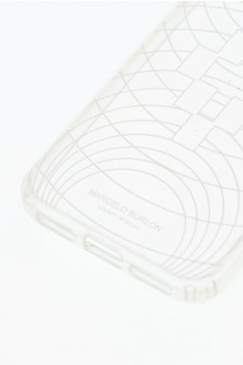 Funda para iPhone XS TECHNOFOLK transparente con estampado en relieve en blanco