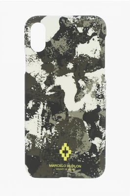 Funda para iPhone XS con estampado de camuflaje en verde militar