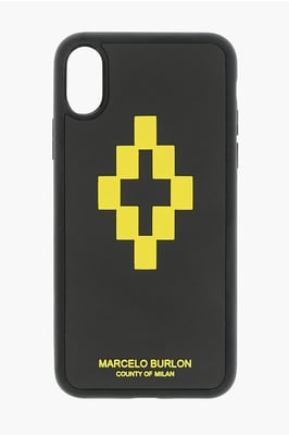 Funda para iPhone XS con estampado en relieve CROSS 3D en negro