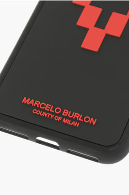 Funda para iPhone XS con estampado en relieve CROSS 3D en negro