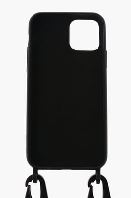 Funda para iPhone 11Pro con cuello y estampado de palmeras en color negro