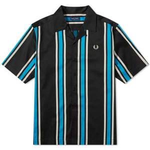 Camisa de cuello de solapa con rayas negras de Fred Perry