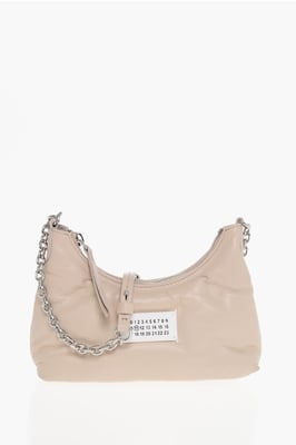 Bolso hobo GLAM SLAM MM11 de piel acolchada con cadena para el hombro en rosa