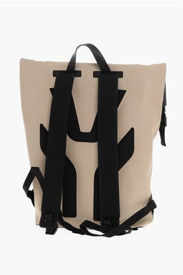 Mochila enrollable MACKINTOSH con panel solar integrado en color beige