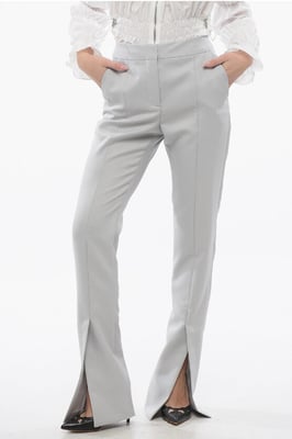 Pantalones CORPORATE TECH con tobillos divididos en gris
