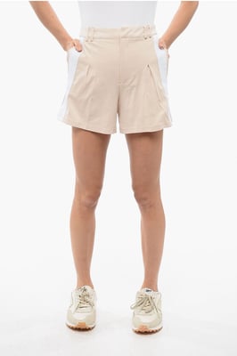 Shorts elásticos AXIM con bandas laterales en beige